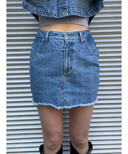 ENVYM（アンビー）の「ＥＮＶＹＭロゴデニムＳＫ（スカート・レディース・ブラック/ブルー・SMALL/MEDIUM）」の14枚目の写真