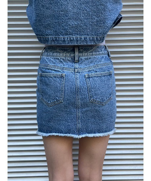 ENVYM（アンビー）の「ＥＮＶＹＭロゴデニムＳＫ（スカート・レディース・ブラック/ブルー・SMALL/MEDIUM）」の4枚目の写真