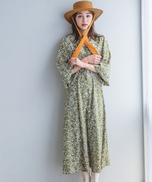 【WEB限定アイテム】BIGカラー花柄ワンピ 189614
