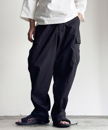 COMMONWARE:PE ツイル ワイド カーゴパンツ