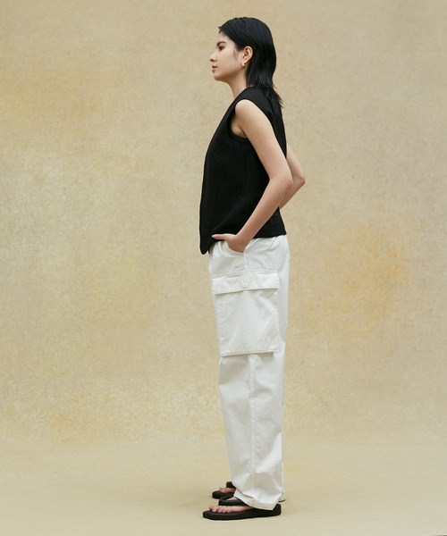 NANO universe（ナノユニバース）の「LB.02/ガーメントダイカーゴパンツ（カーゴパンツ・レディース・ホワイト/モカ・Ⅰ/Ⅱ/Ⅲ）」の15枚目の写真