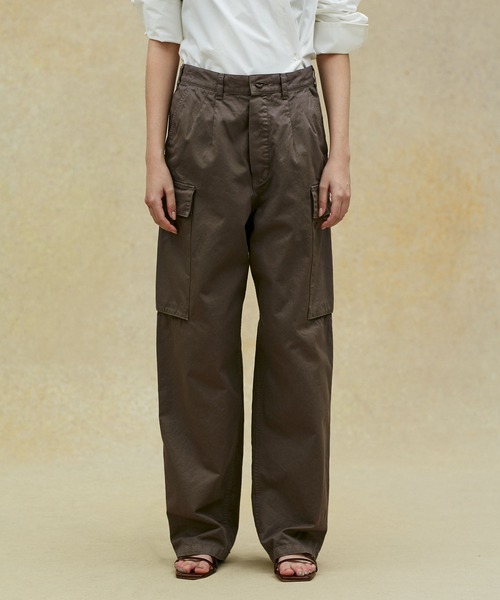 NANO universe（ナノユニバース）の「LB.02/ガーメントダイカーゴパンツ（カーゴパンツ・レディース・ホワイト/モカ・Ⅰ/Ⅱ/Ⅲ）」の3枚目の写真