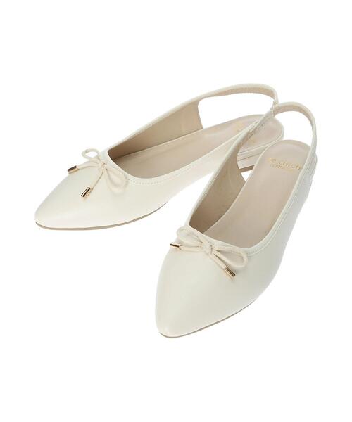 Te chichi TERRASSE（テチチテラス）の「スリングバックバレエシューズ（バレエシューズ・レディース・ブラック/オフホワイト/ブラウン・MEDIUM/LARGE）」の6枚目の写真