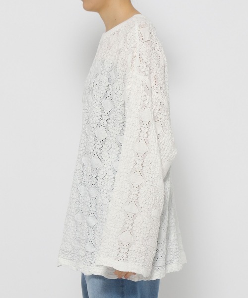 LEPSIM（レプシィム）の「ソウレースプルオーバー　174674（Tシャツ/カットソー・レディース・ライム/オフホワイト/ブラック/ベージュ・FREE）」の15枚目の写真