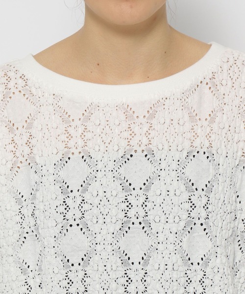 LEPSIM（レプシィム）の「ソウレースプルオーバー　174674（Tシャツ/カットソー・レディース・ライム/オフホワイト/ブラック/ベージュ・FREE）」の18枚目の写真