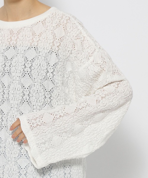 LEPSIM（レプシィム）の「ソウレースプルオーバー　174674（Tシャツ/カットソー・レディース・ライム/オフホワイト/ブラック/ベージュ・FREE）」の19枚目の写真