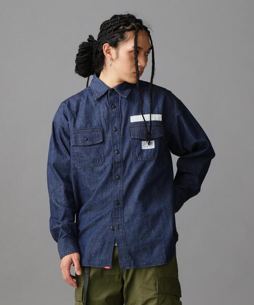 AVIREX(アヴィレックス)の「【WEB&DEPOT限定】DENIM WORK SHIRT / デニム ワーク シャツ / AVIREX / アヴィレックス(シャツ/ブラウス・メンズ・その他6/ワンウォッシュ・L/M/XL/2XL)」の3枚目の写真