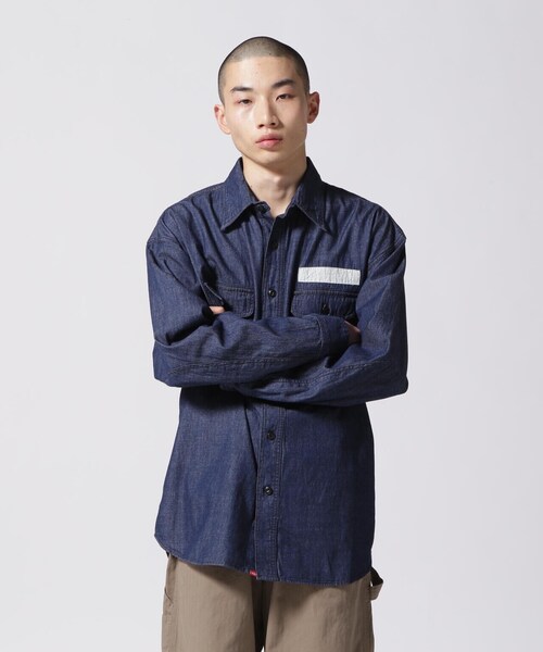 AVIREX(アヴィレックス)の「【WEB&DEPOT限定】DENIM WORK SHIRT / デニム ワーク シャツ / AVIREX / アヴィレックス(シャツ/ブラウス・メンズ・その他6/ワンウォッシュ・L/M/XL/2XL)」の15枚目の写真