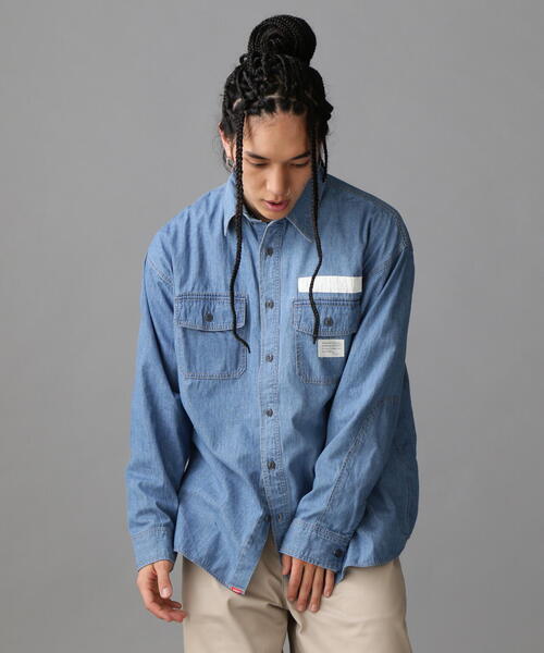 AVIREX(アヴィレックス)の「【WEB&DEPOT限定】DENIM WORK SHIRT / デニム ワーク シャツ / AVIREX / アヴィレックス(シャツ/ブラウス・メンズ・その他6/ワンウォッシュ・L/M/XL/2XL)」の20枚目の写真