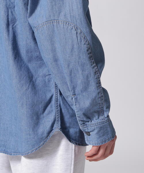 AVIREX(アヴィレックス)の「【WEB&DEPOT限定】DENIM WORK SHIRT / デニム ワーク シャツ / AVIREX / アヴィレックス(シャツ/ブラウス・メンズ・その他6/ワンウォッシュ・L/M/XL/2XL)」の12枚目の写真