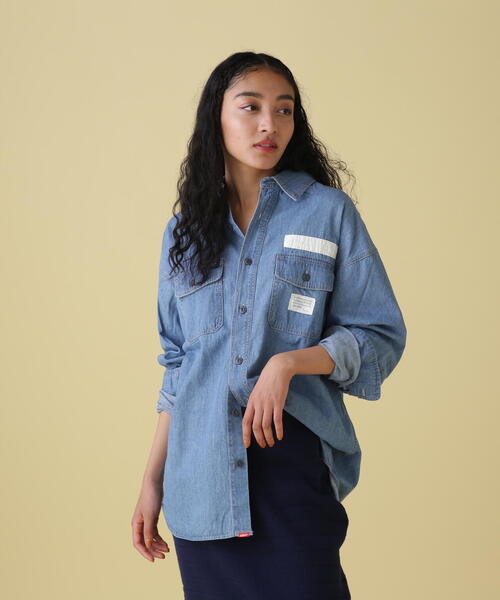 AVIREX(アヴィレックス)の「【WEB&DEPOT限定】DENIM WORK SHIRT / デニム ワーク シャツ / AVIREX / アヴィレックス(シャツ/ブラウス・メンズ・その他6/ワンウォッシュ・L/M/XL/2XL)」の11枚目の写真