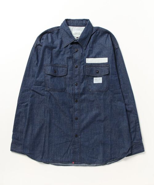 AVIREX(アヴィレックス)の「【WEB&DEPOT限定】DENIM WORK SHIRT / デニム ワーク シャツ / AVIREX / アヴィレックス(シャツ/ブラウス・メンズ・その他6/ワンウォッシュ・L/M/XL/2XL)」の5枚目の写真