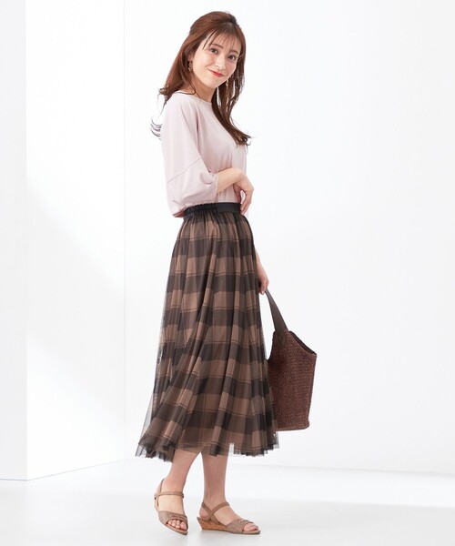 ANY SIS(エニィスィス)の「【美人百花7月号掲載】2WAYチェックチュールリバーシブル スカート(スカート・レディース・アイボリー系3/ライラック系3/黄土色系3・2/3/1)」の11枚目の写真