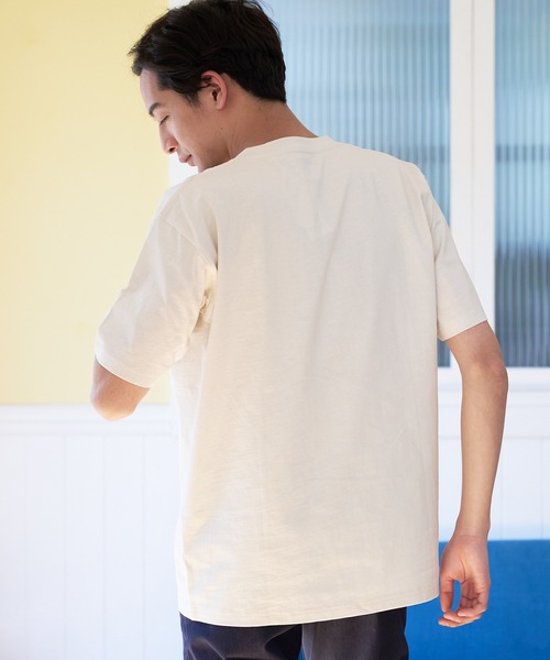 JEANS MATE(ジーンズメイト)の「汗染みの目立ちにくいTシャツ ZEROSTAIN ゼロステイン 撥水性 UVカット スラブVネックTシャツ(Tシャツ/カットソー・メンズ・カーキ/グレー/ブルー/アイボリー/ブラック/ワイン・MEDIUM/X-LARGE/SMALL/LARGE)」の9枚目の写真