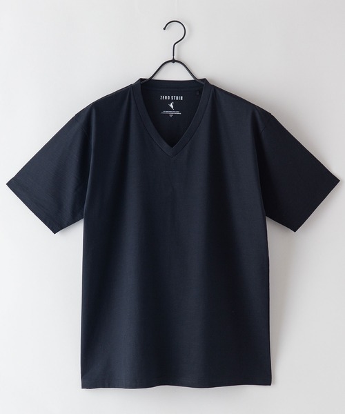 JEANS MATE(ジーンズメイト)の「汗染みの目立ちにくいTシャツ ZEROSTAIN ゼロステイン 撥水性 UVカット スラブVネックTシャツ(Tシャツ/カットソー・メンズ・カーキ/グレー/ブルー/アイボリー/ブラック/ワイン・MEDIUM/X-LARGE/SMALL/LARGE)」の20枚目の写真