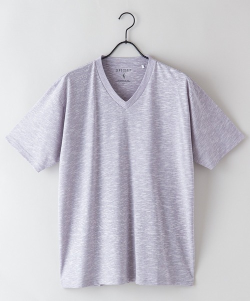 JEANS MATE(ジーンズメイト)の「汗染みの目立ちにくいTシャツ ZEROSTAIN ゼロステイン 撥水性 UVカット スラブVネックTシャツ(Tシャツ/カットソー・メンズ・カーキ/グレー/ブルー/アイボリー/ブラック/ワイン・MEDIUM/X-LARGE/SMALL/LARGE)」の21枚目の写真