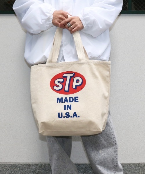 C.E.L.STORE(セルストア)の「STP / エスティーピー US MADE RETRO LOGO TOTE USメイド レトロロゴトートバッグ(トートバッグ・メンズ・ナチュラル・FREE)」の1枚目の写真