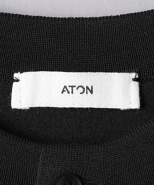 ATON（エイトン）の「＜ATON＞バンドカラー ニットワンピース