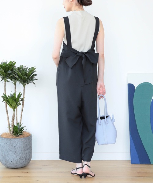 イエナ☆バックリボンオールインワンブラック バックリボン