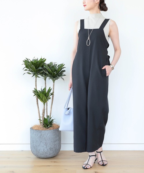 イエナ☆バックリボンオールインワンブラック イエナ☆バックリボン