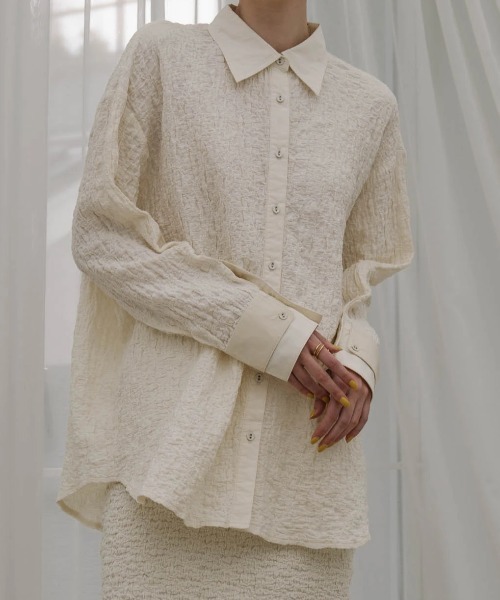 WILLFULLY（ウィルフリー）の「double design cuffs matelasse relax