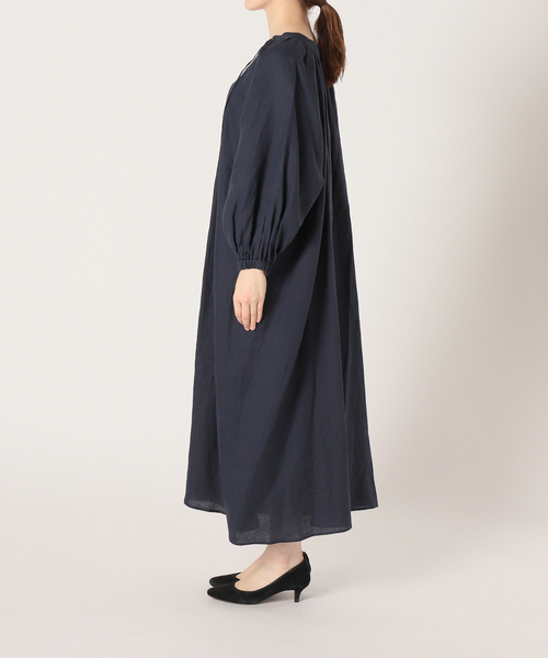 週末セール⭐︎【完売品】SLOBE IENA ボリュームスリーブ リネンワンピース セール】《追加》ボリュームスリーブリネンワンピース