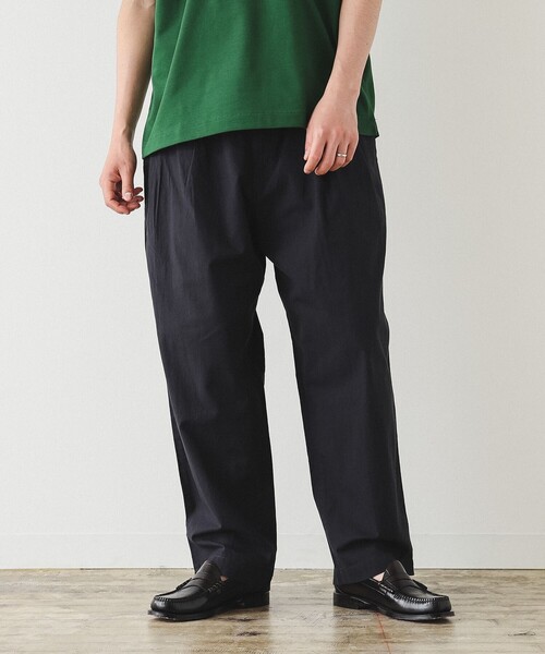 BEAMS(ビームス)の「BEAMS / ダンガリー テーパード スラックス(その他パンツ・メンズ・ブルー/ブラック/ブラック系その他4・S/L/XL/M)」の2枚目の写真