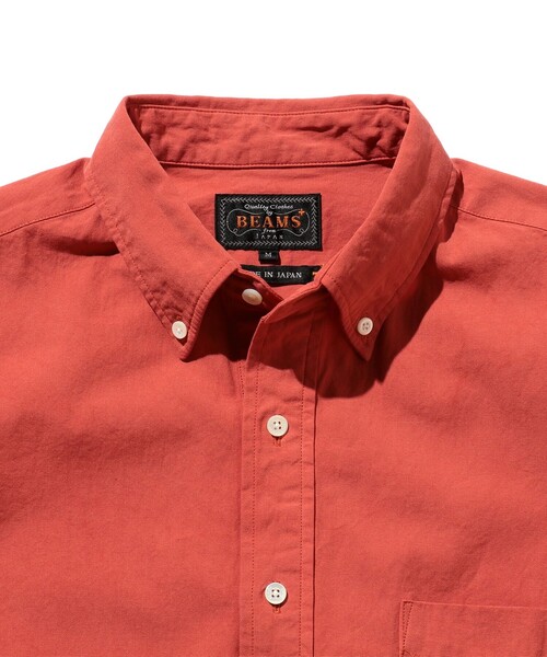 BEAMS PLUS（ビームスプラス）の「BEAMS PLUS / 強撚 オックスフォード 近江晒し プルオーバー ショートスリーブ ボタンダウン シャツ（シャツ/ブラウス・メンズ・グリーン/ブルー/レッド・M/S/XL/L）」の13枚目の写真