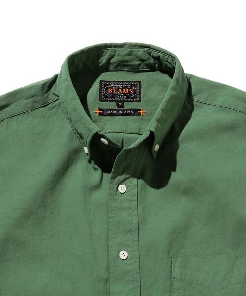 BEAMS PLUS（ビームスプラス）の「BEAMS PLUS / 強撚 オックスフォード 近江晒し プルオーバー ショートスリーブ ボタンダウン シャツ（シャツ/ブラウス・メンズ・グリーン/ブルー/レッド・M/S/XL/L）」の20枚目の写真