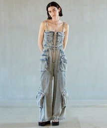 PRANK PROJECT | 2WAYデニムカーゴオールインワン / Two-way Denim Cargo Jumpsuit(つなぎ/オールインワン)