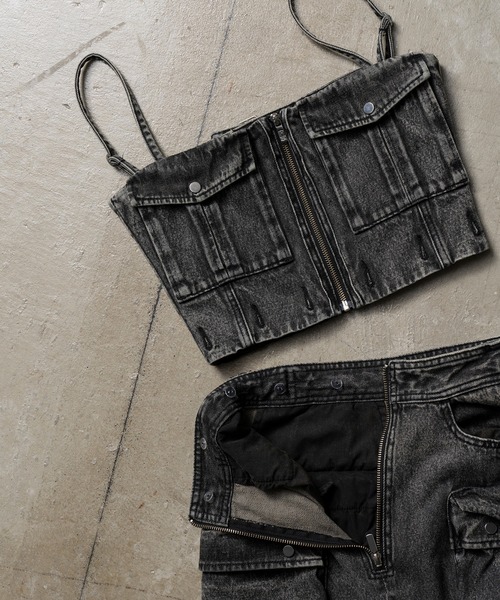 prank project 2wayデニムカーゴオールインワン 2WAYデニムカーゴオールインワン / Two-way Denim Cargo
