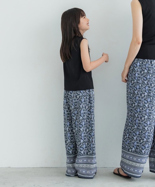 coca(coca)(コカ)の「キッズ 親子お揃いヴィンテージポリブルーエスニック柄パンツ(その他パンツ・キッズ・ブルー・100/110/120/130/140)」の5枚目の写真