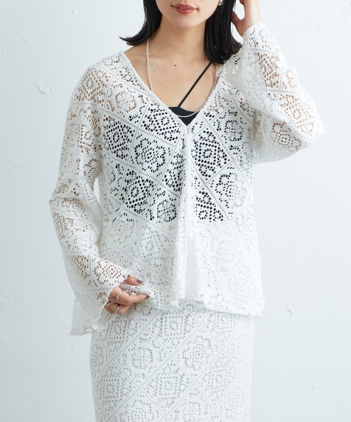 SHENERY（シーナリー）の「レースブラウス（シャツ/ブラウス・レディース・ホワイト/ブラック・FREE）」の5枚目の写真