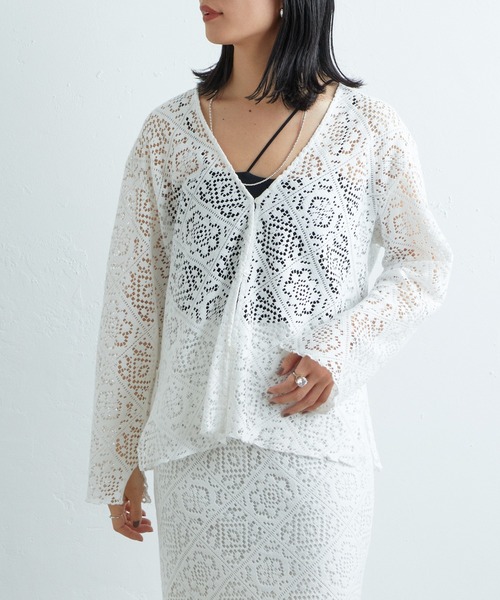 SHENERY（シーナリー）の「レースブラウス（シャツ/ブラウス・レディース・ホワイト/ブラック・FREE）」の6枚目の写真