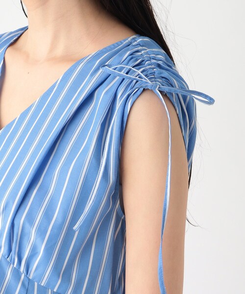 OPAQUE.CLIP(オペークドットクリップ)の「◆ストライプロングワンピース【洗える/イージーケア】(ワンピース・レディース・ライトオレンジ系1/ブルー系2・36/38/40)」の20枚目の写真