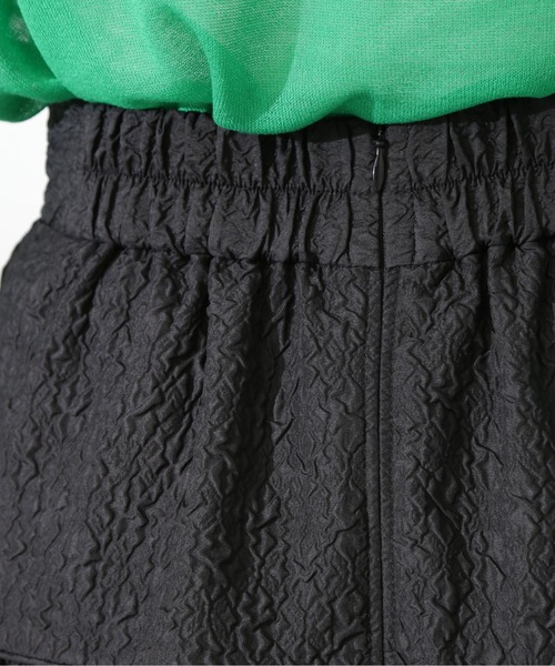 N.（N. Natural Beauty Basic）（エヌエヌナチュラルビューティーベーシック）の「◆ふくれジャガードティアードスカート（スカート・レディース・ブラック/オフホワイト・MEDIUM）」の9枚目の写真