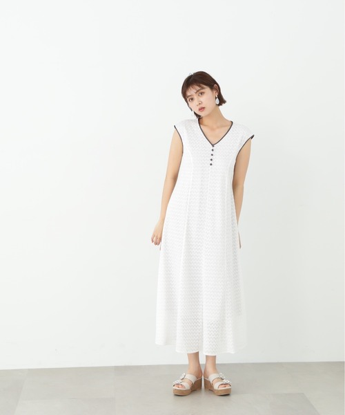 JILL by JILL STUART(ジルバイジルスチュアート)の「◇バルファスレースカラーワンピース(ワンピース・レディース・ホワイト/パープル・FREE)」の3枚目の写真
