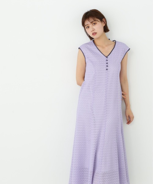 JILL by JILL STUART(ジルバイジルスチュアート)の「◇バルファスレースカラーワンピース(ワンピース・レディース・ホワイト/パープル・FREE)」の10枚目の写真