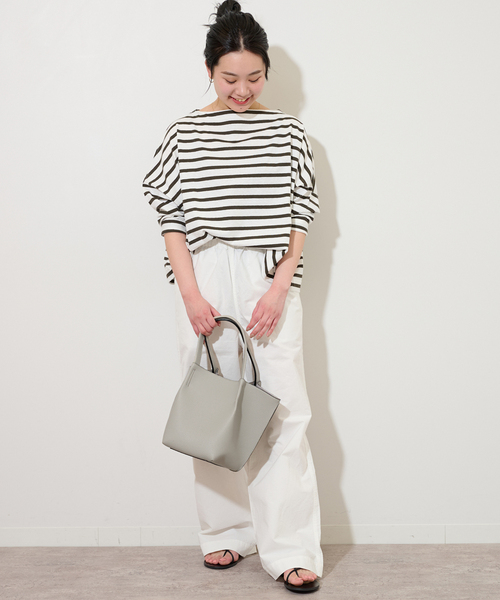 JOURNAL STANDARD relume(ジャーナルスタンダード レリューム)の「《追加》RELUME BAG:ハンドバッグ(ハンドバッグ・レディース・ライトグレー/ブラック・FREE)」の4枚目の写真