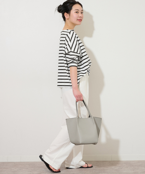 JOURNAL STANDARD relume(ジャーナルスタンダード レリューム)の「《追加》RELUME BAG:ハンドバッグ(ハンドバッグ・レディース・ライトグレー/ブラック・FREE)」の5枚目の写真