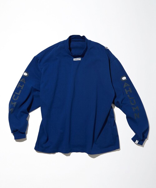 CAHLUMN（カウラム）の「CAHLUMN/カウラム Heavy weight Jersey Mock Neck L/S Print Tee/ヘビーウェイト ジャージー モックネック ロングスリーブ プリントTシャツ（Tシャツ/カットソー・メンズ・ネイビー/ライトグレー/ブルー/ホワイト・MEDIUM/XX-LARGE/LARGE/X-LARGE）」の6枚目の写真