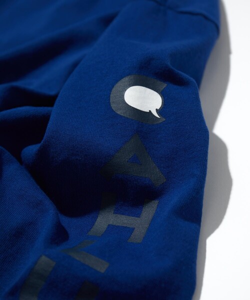 CAHLUMN（カウラム）の「CAHLUMN/カウラム Heavy weight Jersey Mock Neck L/S Print Tee/ヘビーウェイト ジャージー モックネック ロングスリーブ プリントTシャツ（Tシャツ/カットソー・メンズ・ネイビー/ライトグレー/ブルー/ホワイト・MEDIUM/XX-LARGE/LARGE/X-LARGE）」の10枚目の写真