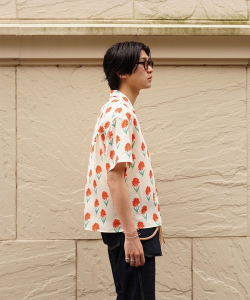 INTERPLAY（インタープレイ）の「【INTERPLAY x TAKERU】 ハワイアン & フローラル 半袖シャツ（シャツ/ブラウス・メンズ・ミント/ピンク/ホワイト・FREE）」の7枚目の写真