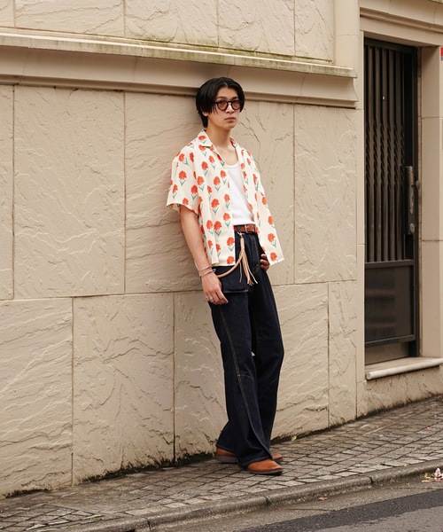 INTERPLAY（インタープレイ）の「【INTERPLAY x TAKERU】 ハワイアン & フローラル 半袖シャツ（シャツ/ブラウス・メンズ・ミント/ピンク/ホワイト・FREE）」の9枚目の写真