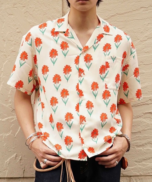 INTERPLAY（インタープレイ）の「【INTERPLAY x TAKERU】 ハワイアン & フローラル 半袖シャツ（シャツ/ブラウス・メンズ・ミント/ピンク/ホワイト・FREE）」の13枚目の写真