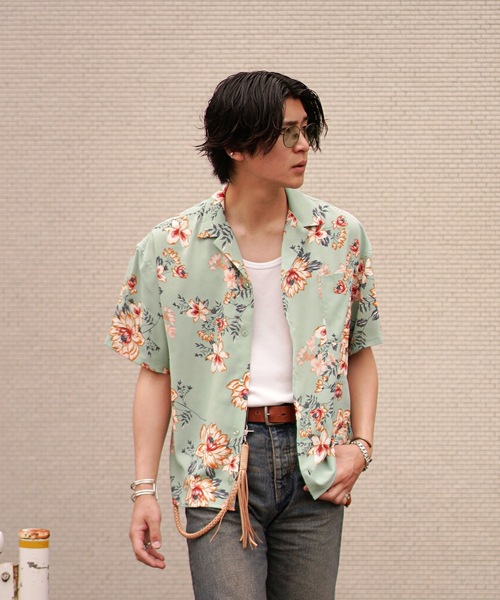 INTERPLAY（インタープレイ）の「【INTERPLAY x TAKERU】 ハワイアン & フローラル 半袖シャツ（シャツ/ブラウス・メンズ・ミント/ピンク/ホワイト・FREE）」の17枚目の写真