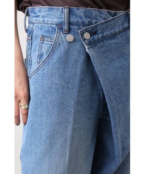 【crie conforto】クリーコンフォルト　フレア　デニムパンツ　ワイド crie conforto】クリーコンフォルト フレア デニムパンツ ワイド