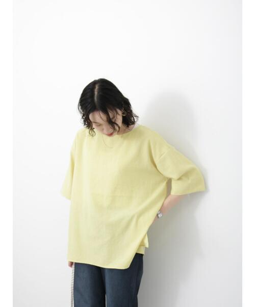 Samansa Mos2 blue（サマンサモスモスブルー）の「◎リネンタッチワイドブラウス（シャツ/ブラウス・レディース・チャコールグレー/イエロー/ベージュ・F）」の6枚目の写真