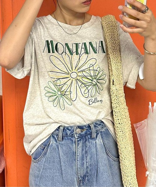 CPCM(シーピーシーエム)の「センハナ刺繍T(Tシャツ/カットソー・レディース・アイボリー/ブラック/オフホワイト・FREE)」の2枚目の写真