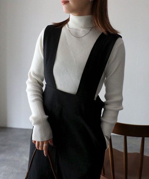 Riberry（リベリー）の「ピーチスキンタイトジャンパースカート（ジャンパースカート・レディース・ブラック・FREE）」の14枚目の写真